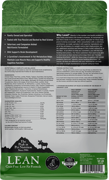 Annamaet Grain Free Lean Reduced Fat Formula