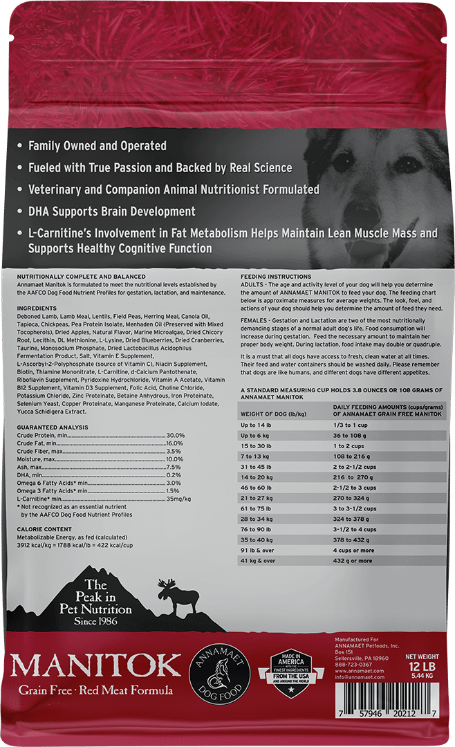 Annamaet Grain Free Manitok Red Meat Formula