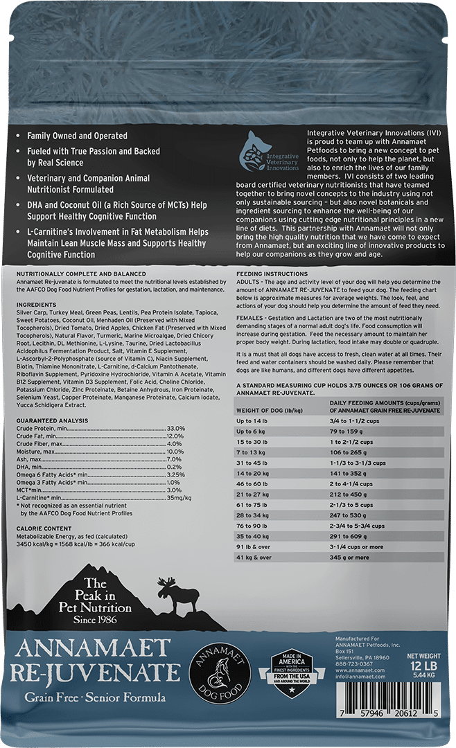 Annamaet Grain Free Rejuvenate Senior Dog Food