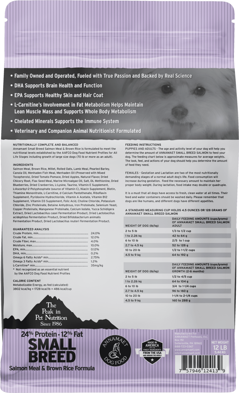 Annamaet Small Breed Salmon Dog Food