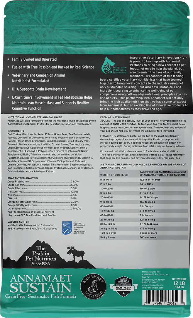 Annamaet Grain Free Sustain Dog Food