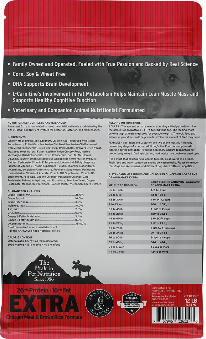 Annamaet Extra Formula Dog Food