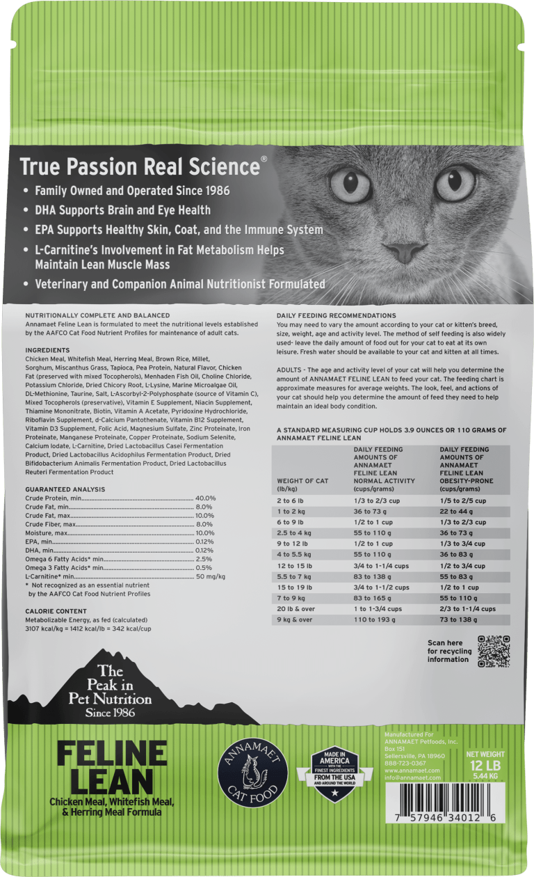 Annamaet Grain Free Lean Reduced Fat Formula Cat Food