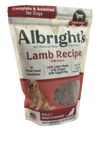 Albright's Freeze Dried Lamb Dog Food
