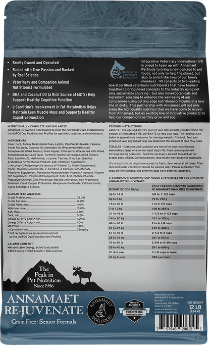 Annamaet Grain Free Rejuvenate Senior Dog Food