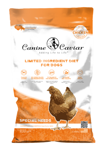 Canine Caviar Alkaline Dog Food Special Needs Chicken Formula
