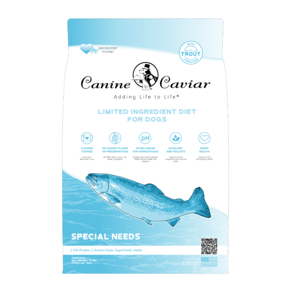 Canine Caviar Alkaline Dog Food Special Needs Trout Formula