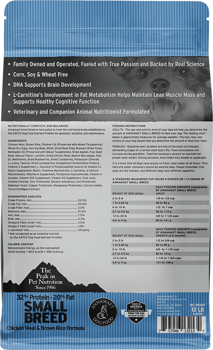 Annamaet Small Breed Chicken Dog Food